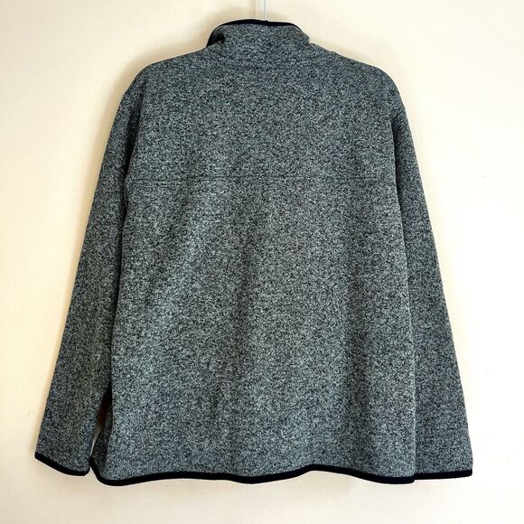 Eddie Bauer Sweater Women’s XL Gray Fleece Snap Mock Neck Knit Pullover - Picture 11 of 11